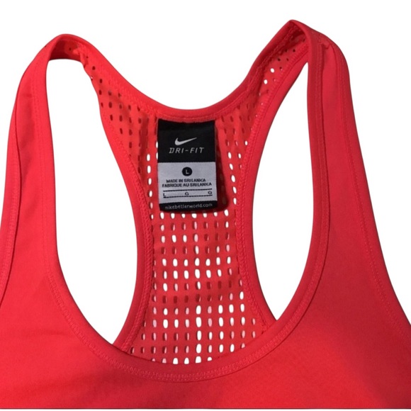 Nike Tank Salmon Color Shirt Ladies Comfort Athletic Running DriFit Women Large - Picture 3 of 9